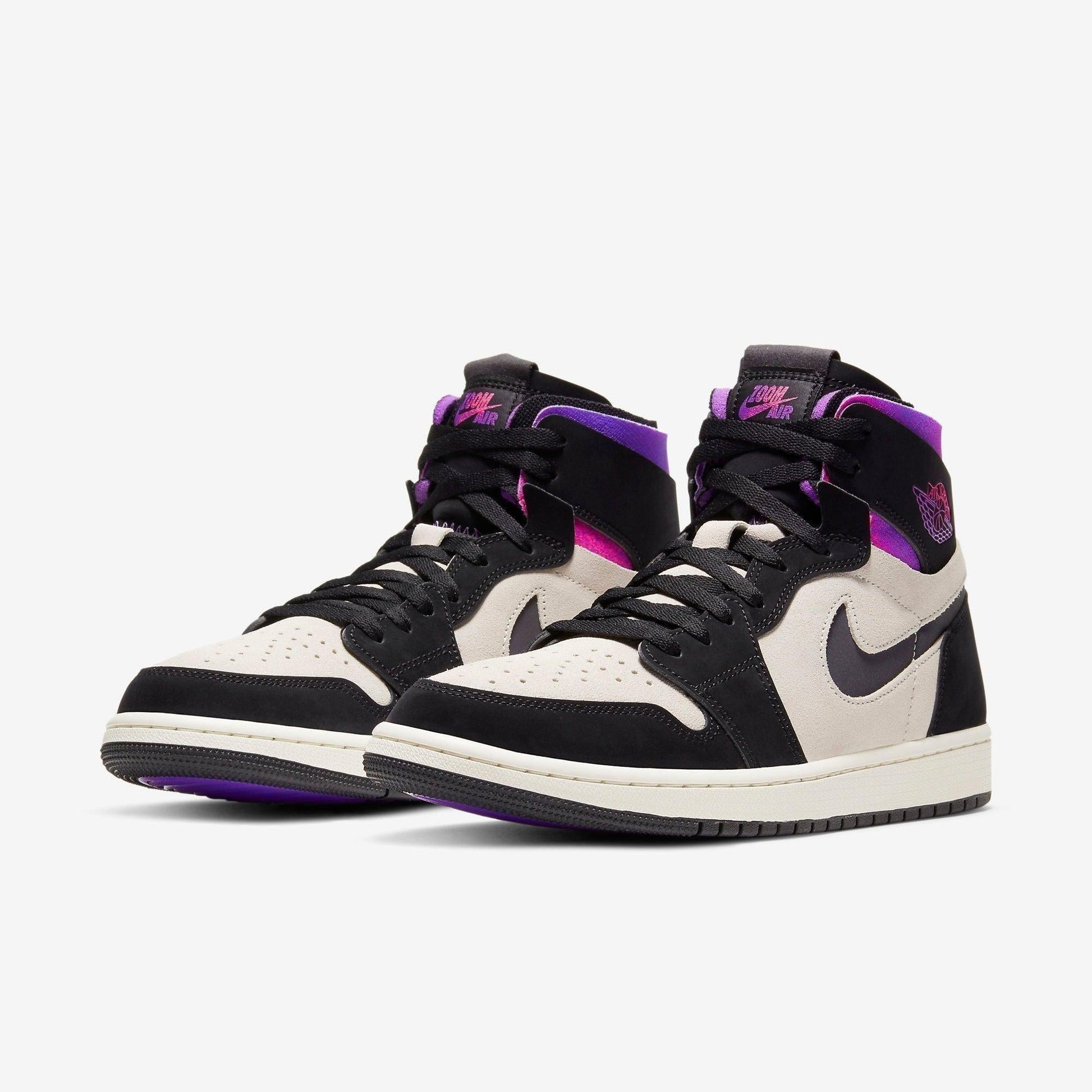 Air Jordan 1 High Zoom Air CMFT PSG 'Paris Saint-Germain' (2021) [DB3610-105] Athletic Basketball Sports Sneakers in White / Black - Psychic Purple for Unisex Adult Mens - AVBL MRKT (1)