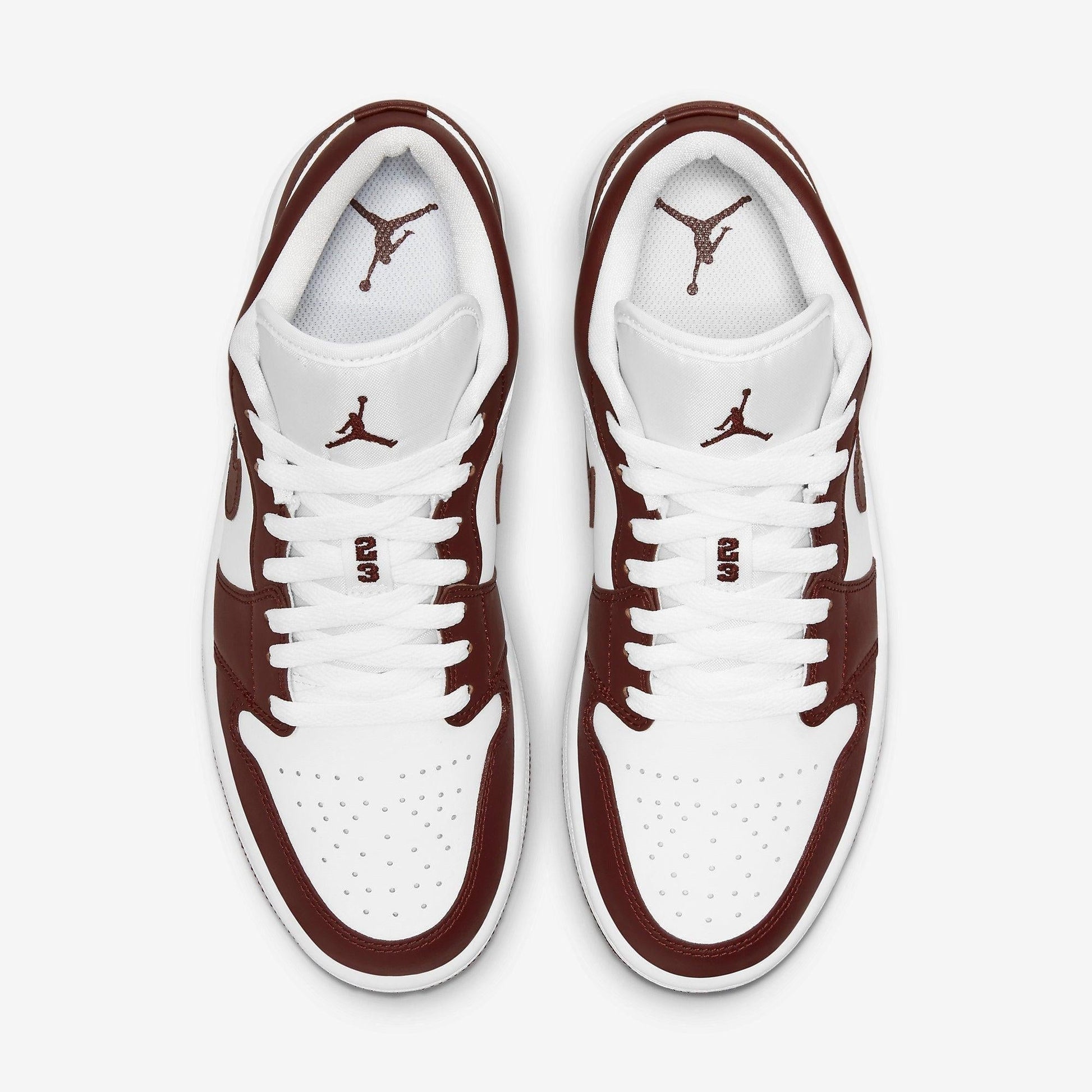 Air Jordan 1 Low 'Bronze Eclipse / Team Red' (2021) (Womens) [DC0774-116] Athletic Basketball Sports Sneakers in White / Bronze Eclipse - White for Unisex Adult Female Ladies Girls WMNS - AVBL MRKT (5)