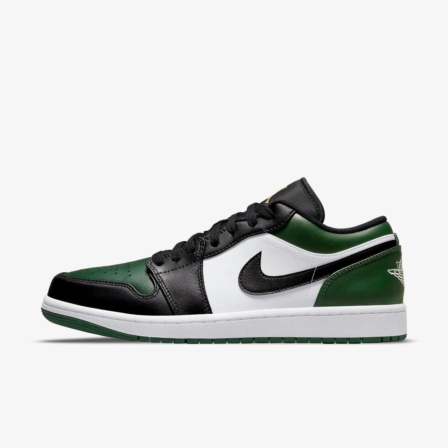 Air Jordan 1 Low 'Green Toe' (2021) [553558-371] Athletic Basketball Sports Sneakers in Noble Green / Pollen - White - Black for Unisex Adult Mens - AVBL MRKT (2)