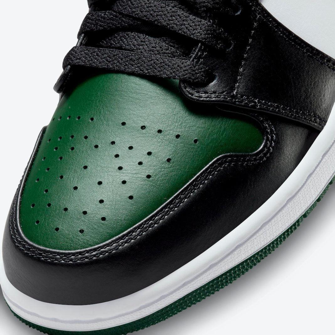 Air Jordan 1 Low 'Green Toe' (2021) [553558-371] Athletic Basketball Sports Sneakers in Noble Green / Pollen - White - Black for Unisex Adult Mens - AVBL MRKT (7)