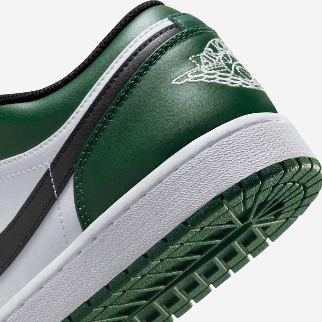 Air Jordan 1 Low 'Green Toe' (2021) [553558-371] Athletic Basketball Sports Sneakers in Noble Green / Pollen - White - Black for Unisex Adult Mens - AVBL MRKT (8)