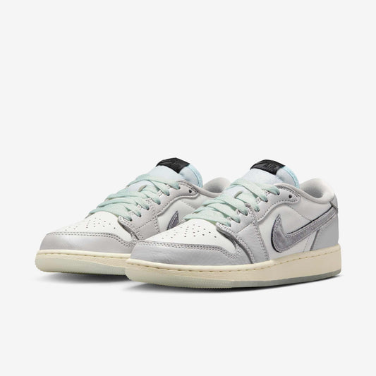 Air Jordan 1 Low OG CNY 'Year of the Snake' (2025) (GS) [HF3207-100] Athletic Basketball Sports Sneakers in Summit White / Photon Dust - Barely Green for Unisex Youth Kids Junior Boys Girls - AVBL MRKT (1)