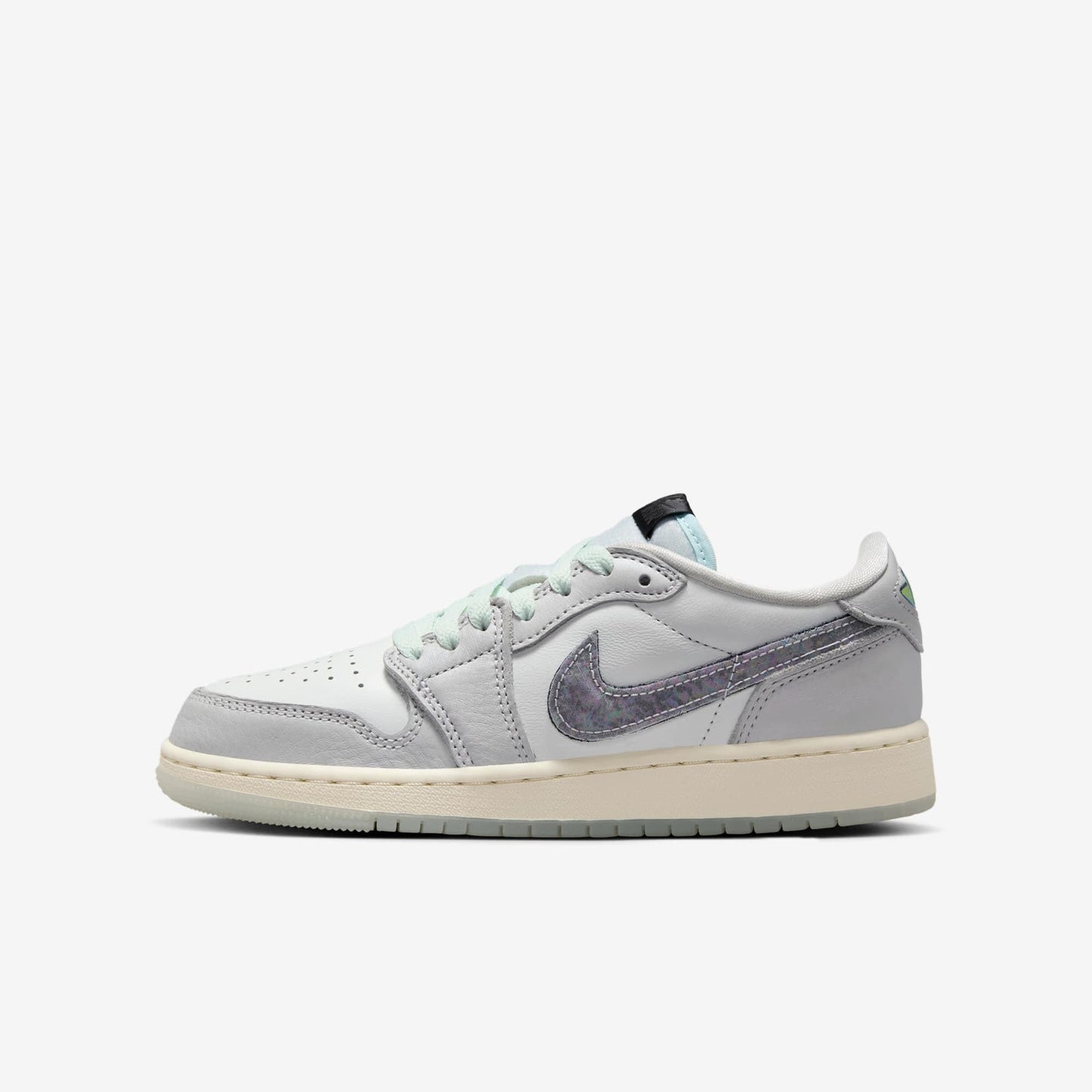 Air Jordan 1 Low OG CNY 'Year of the Snake' (2025) (GS) [HF3207-100] Athletic Basketball Sports Sneakers in Summit White / Photon Dust - Barely Green for Unisex Youth Kids Junior Boys Girls - AVBL MRKT (2)