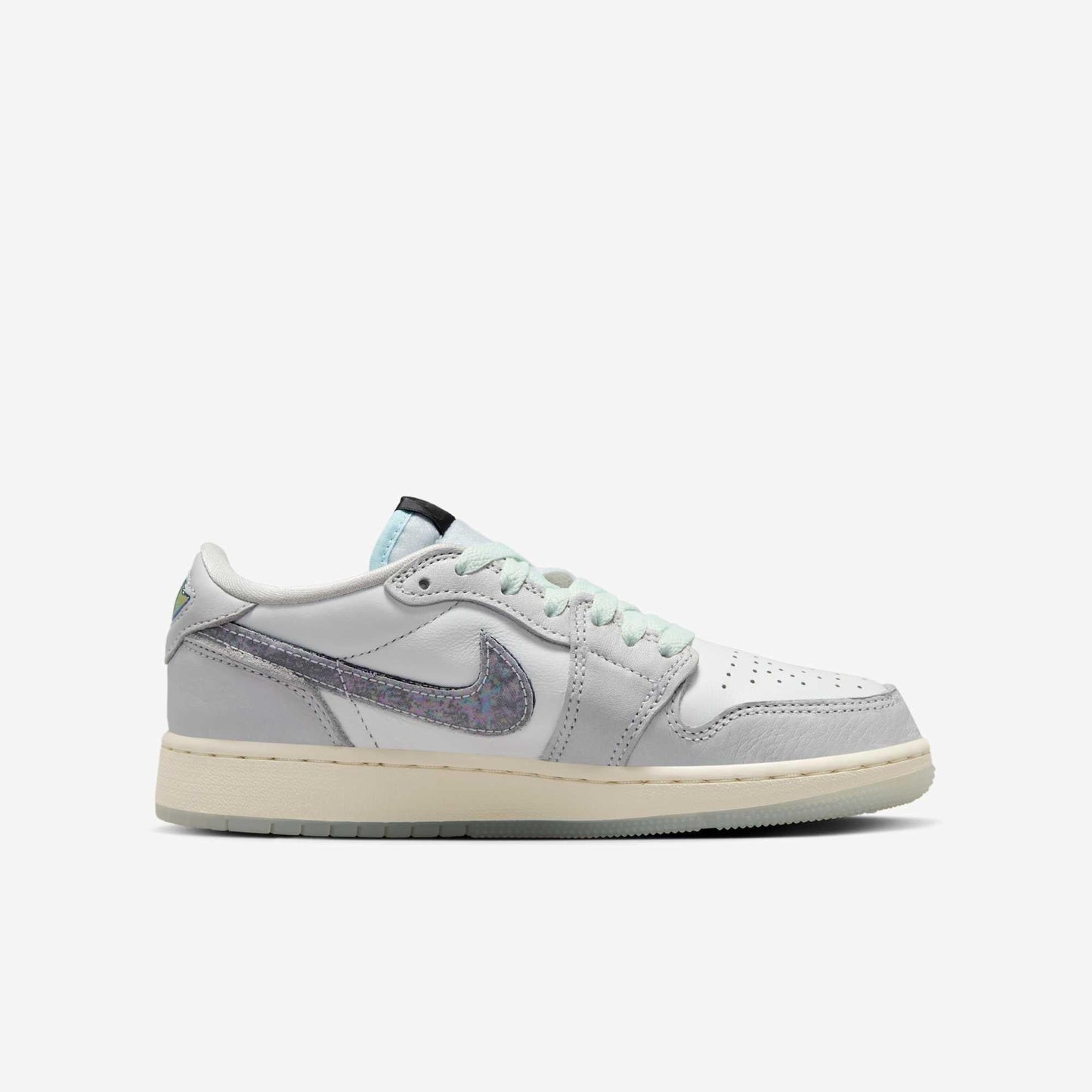 Air Jordan 1 Low OG CNY 'Year of the Snake' (2025) (GS) [HF3207-100] Athletic Basketball Sports Sneakers in Summit White / Photon Dust - Barely Green for Unisex Youth Kids Junior Boys Girls - AVBL MRKT (4)
