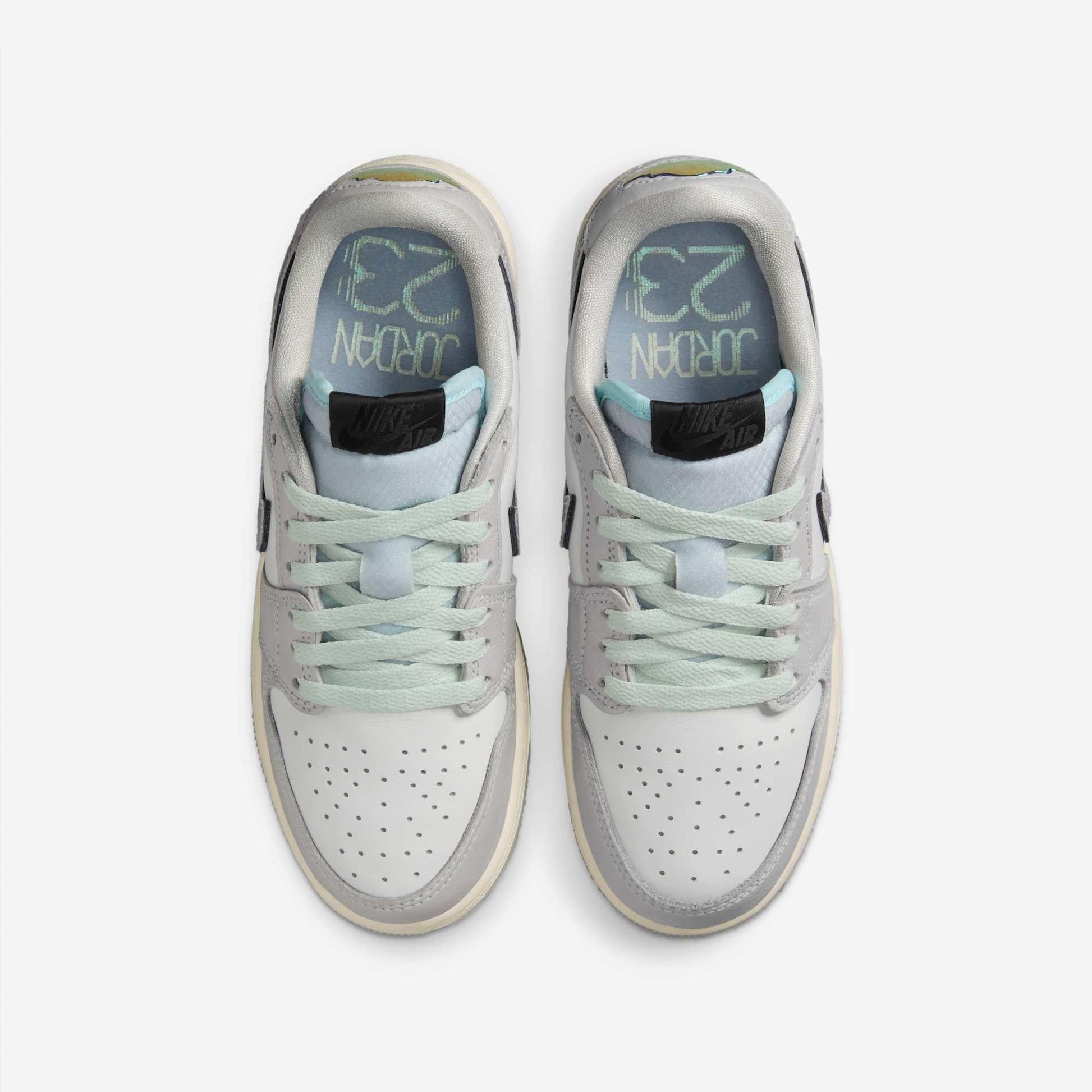 Air Jordan 1 Low OG CNY 'Year of the Snake' (2025) (GS) [HF3207-100] Athletic Basketball Sports Sneakers in Summit White / Photon Dust - Barely Green for Unisex Youth Kids Junior Boys Girls - AVBL MRKT (5)