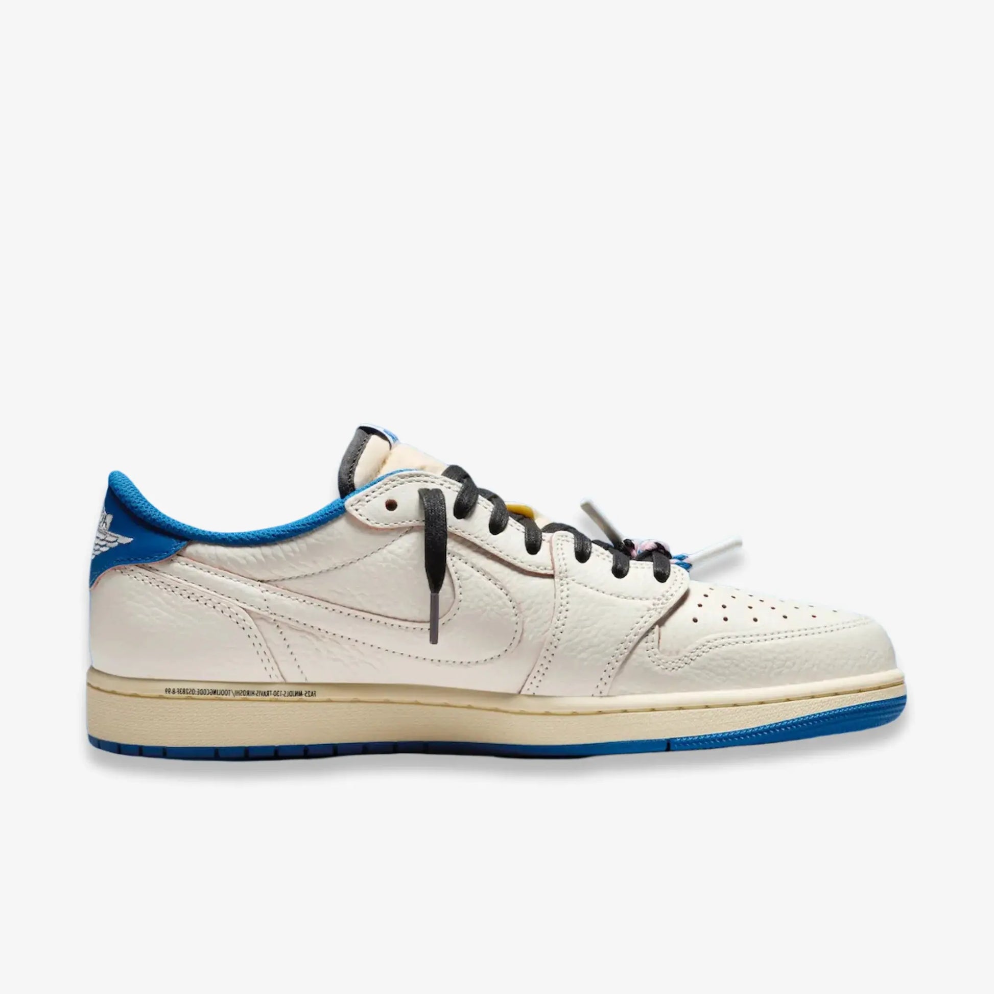 Air Jordan 1 Low OG SP x Travis Scott x Fragment Design 'Sail / Military Blue' (2025) [DM7866-104] Athletic Basketball Sports Sneakers in Sail / Military Blue - Black for Unisex Adult Mens - AVBL MRKT (4)