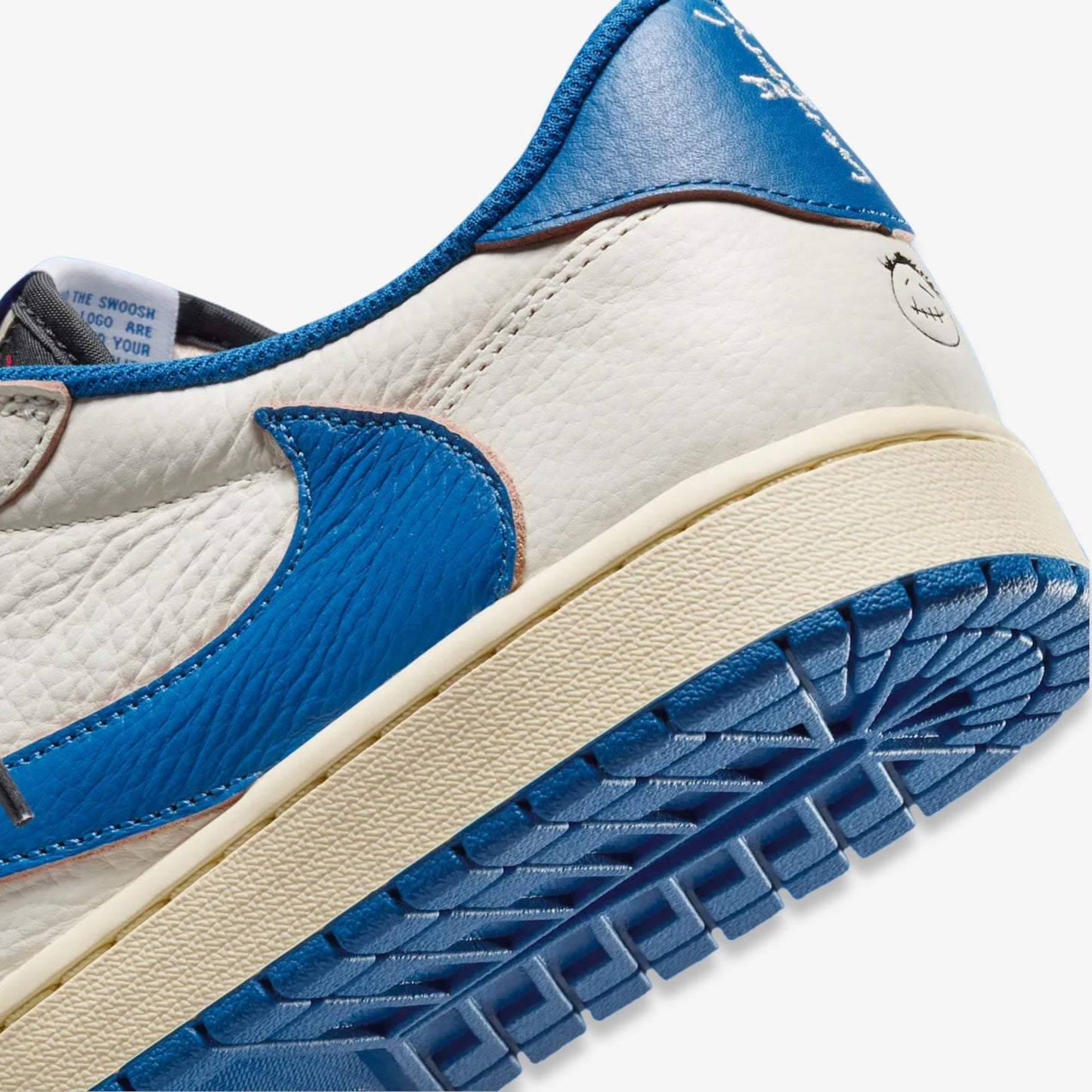 Air Jordan 1 Low OG SP x Travis Scott x Fragment Design 'Sail / Military Blue' (2025) [DM7866-104] Athletic Basketball Sports Sneakers in Sail / Military Blue - Black for Unisex Adult Mens - AVBL MRKT (9)