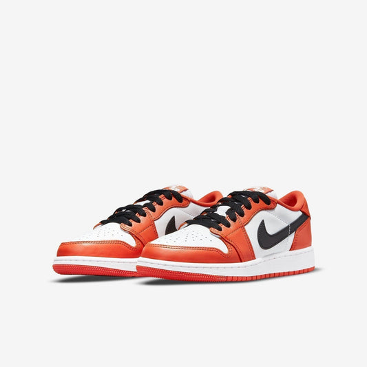 Air Jordan 1 Low OG 'Starfish / Shattered Backboard SBB 2.0' (2021) (GS) [CZ0858-801] Athletic Basketball Sports Sneakers in Orange / Black - White for Unisex Youth Kids Junior Boys Girls - AVBL MRKT (1)