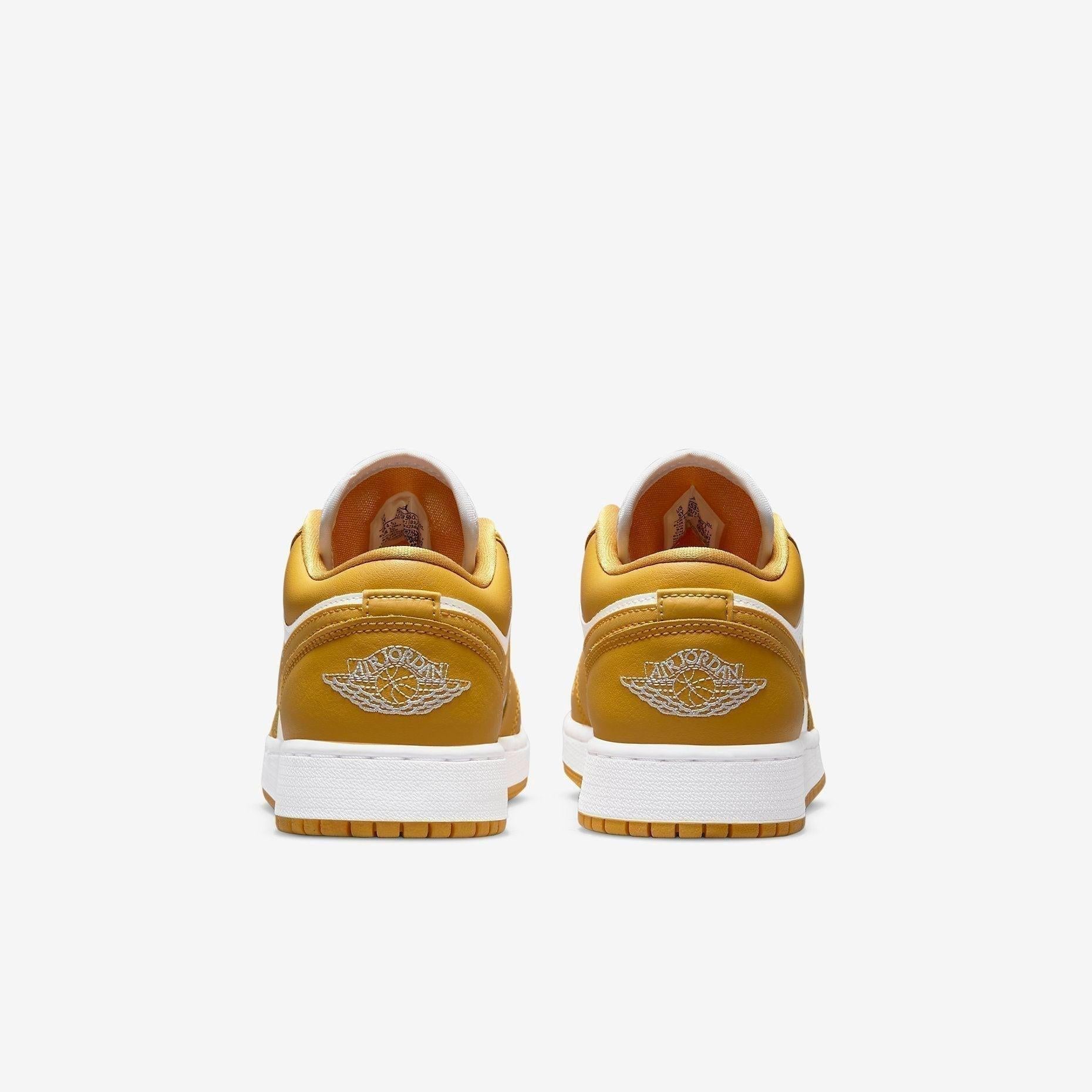 Air Jordan 1 Low 'Pollen' (2021) (GS) [553560-171] Athletic Basketball Sports Sneakers in White / Pollen for Unisex Youth Kids Junior Boys Girls - AVBL MRKT (6)