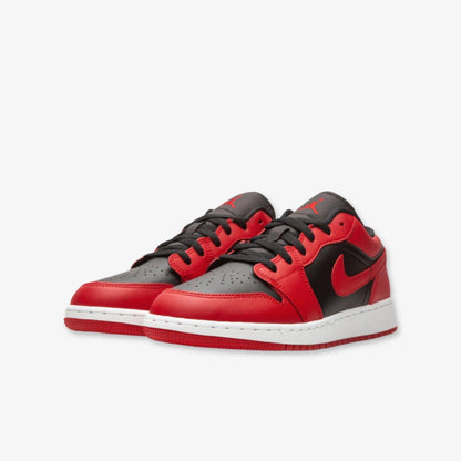 Air Jordan 1 Low 'Reverse Bred' (2020) (GS) [553560-606] Athletic Basketball Sports Sneakers in Gym Red / Black - White for Unisex Youth Kids Junior Boys Girls - AVBL MRKT (1)