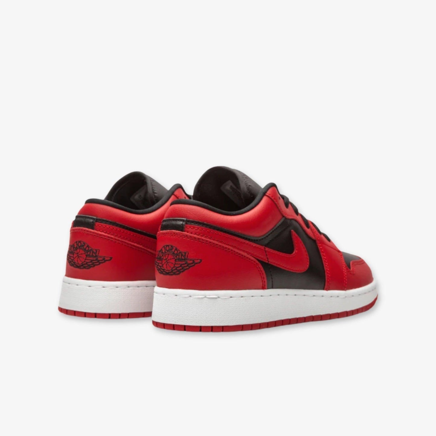 Air Jordan 1 Low 'Reverse Bred' (2020) (GS) [553560-606] Athletic Basketball Sports Sneakers in Gym Red / Black - White for Unisex Youth Kids Junior Boys Girls - AVBL MRKT (4)