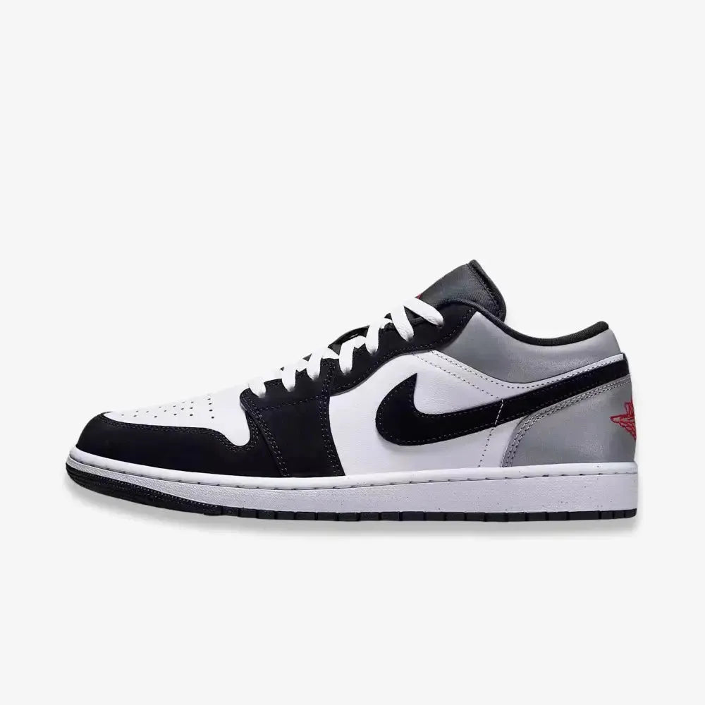 Air Jordan 1 Low SE 'Black / Matte Silver' (2025) [HF3148-106] Athletic Basketball Sports Sneakers in White / Fire Red - Black - Matte Silver for Unisex Adult Mens - AVBL MRKT (2)