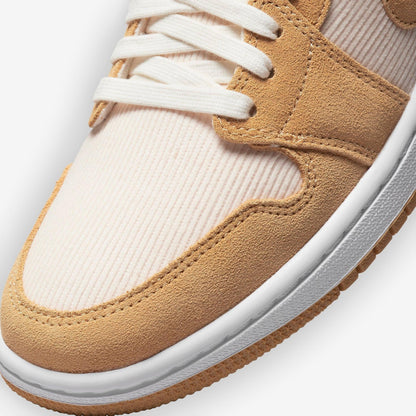 Air Jordan 1 Low SE 'Twine Corduroy' (2021) (Womens) [DH7820-700] Athletic Basketball Sports Sneakers in Twine / Orange - Orange Quartz for Unisex Adult Female Ladies Girls WMNS - AVBL MRKT (7)