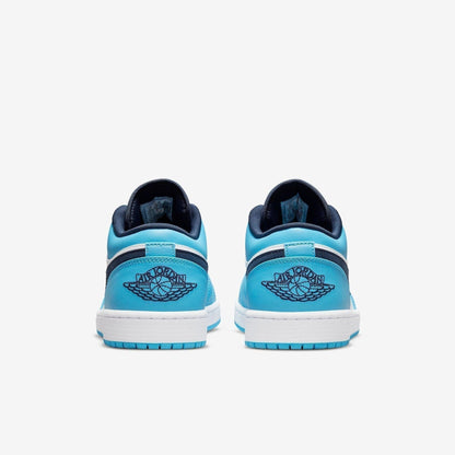 Air Jordan 1 Low 'UNC' (2021) [553558-144] Athletic Basketball Sports Sneakers in White / Dark Powder Blue - Obsidian for Unisex Adult Mens - AVBL MRKT (6)