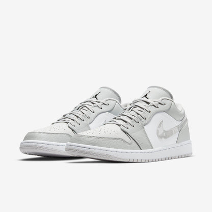 Air Jordan 1 Low 'White Camo' (2020) [DC9036-100] Athletic Basketball Sports Sneakers in White / Photon Dust - Grey Fog for Unisex Adult Mens - AVBL MRKT (1)