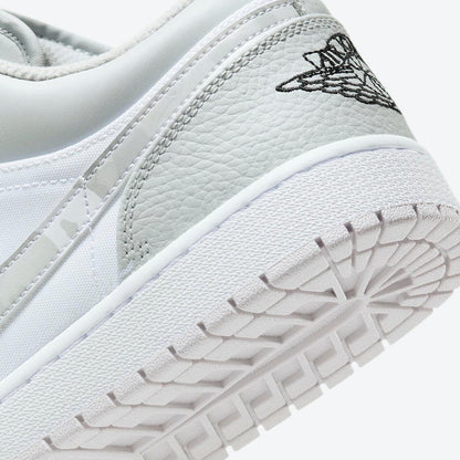 Air Jordan 1 Low 'White Camo' (2020) [DC9036-100] Athletic Basketball Sports Sneakers in White / Photon Dust - Grey Fog for Unisex Adult Mens - AVBL MRKT (8)