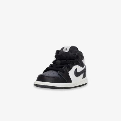 Air Jordan 1 Mid 'Black / Off Noir Toe' (2024) (TD) [DQ8425-010] Athletic Basketball Sports Sneakers in for Unisex Baby Infant Toddler - AVBL MRKT (1)