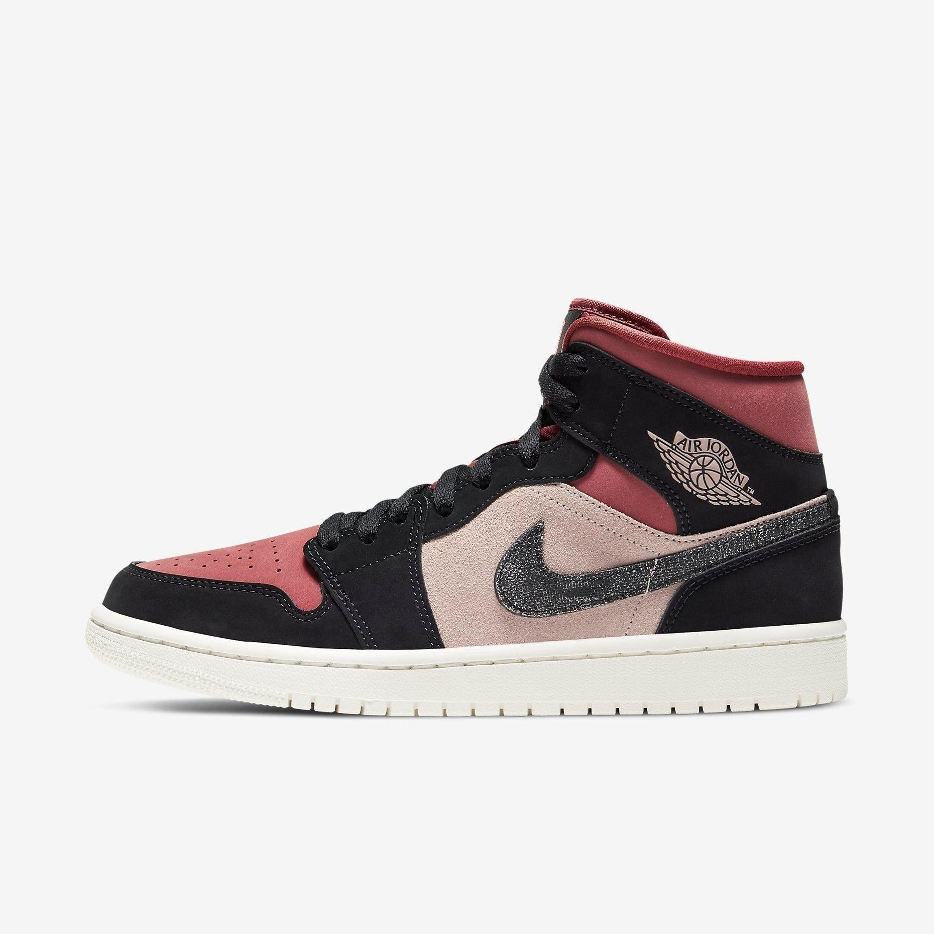 Air Jordan 1 Mid 'Canyon Rust' (2021) (Womens) [BQ6472-202] Athletic Basketball Sports Sneakers in Particle Beige / Black for Unisex Adult Female Ladies Girls WMNS - AVBL MRKT (2)