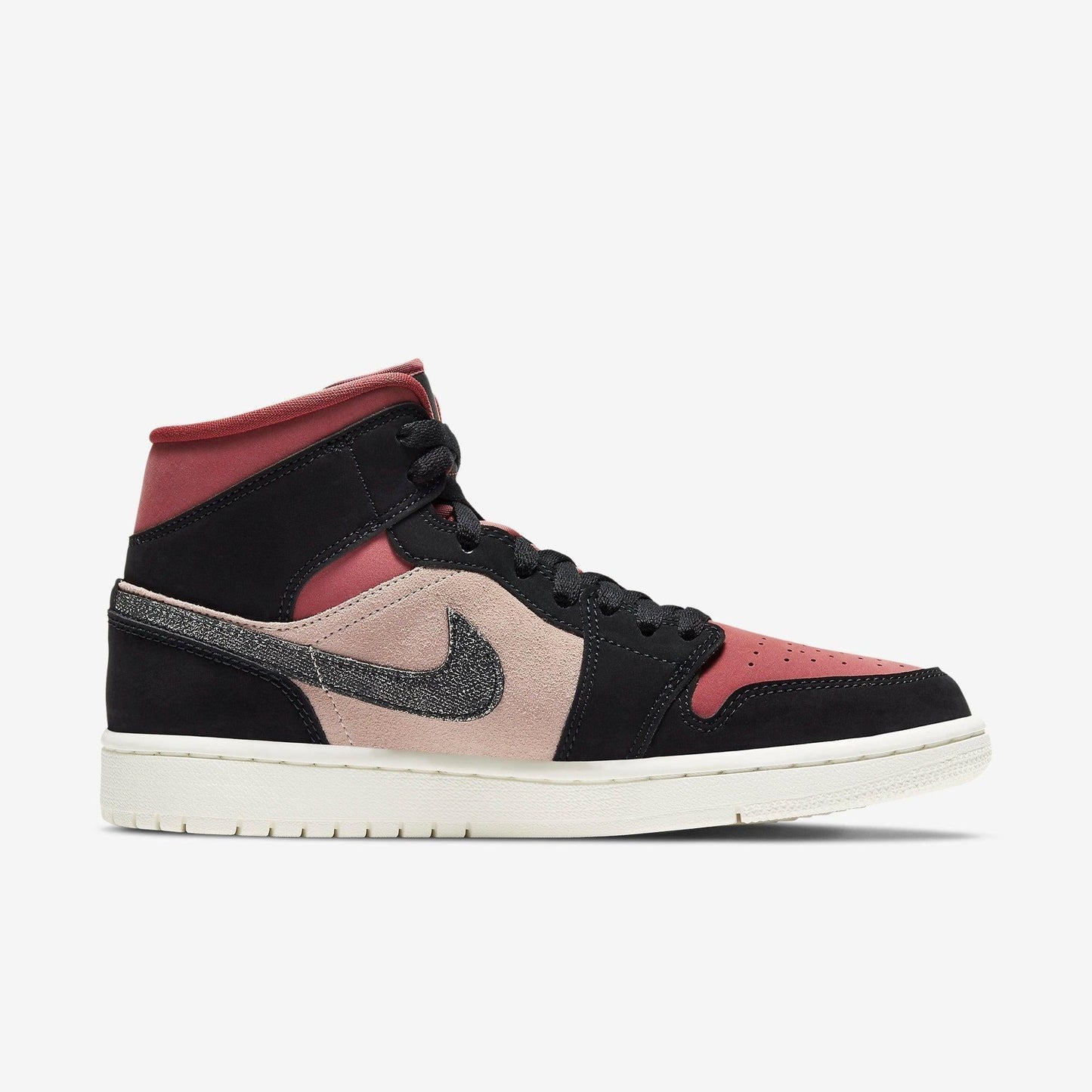 Air Jordan 1 Mid 'Canyon Rust' (2021) (Womens) [BQ6472-202] Athletic Basketball Sports Sneakers in Particle Beige / Black for Unisex Adult Female Ladies Girls WMNS - AVBL MRKT (4)