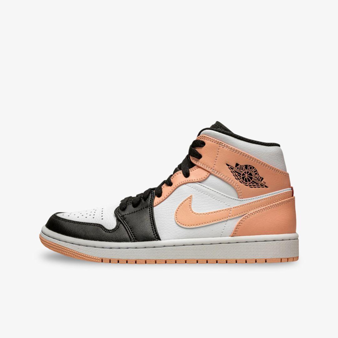 Air Jordan 1 Mid 'Crimson Tint' (2021) [554724-133] Athletic Basketball Sports Sneakers in White / Arctic Orange - Black for Unisex Adult Mens - AVBL MRKT (2)
