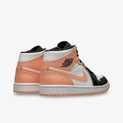 Air Jordan 1 Mid 'Crimson Tint' (2021) [554724-133] Athletic Basketball Sports Sneakers in White / Arctic Orange - Black for Unisex Adult Mens - AVBL MRKT (4)