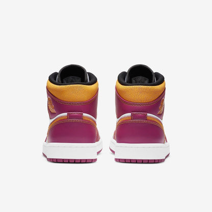 Air Jordan 1 Mid DOD 'Dia de Los Muertos' (2020) [DC0350-100] Athletic Basketball Sports Sneakers in White / University Gold - Fuchsia for Unisex Adult Mens - AVBL MRKT (6)