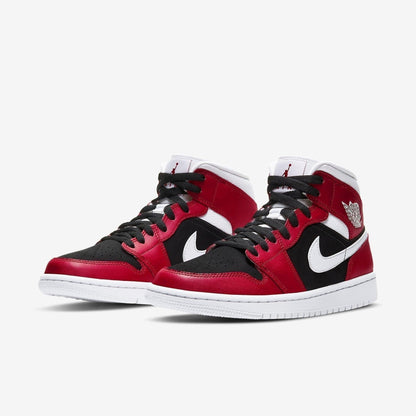 Air Jordan 1 Mid 'Gym Red' (2020) (Womens) [BQ6472-601] Athletic Basketball Sports Sneakers in Gym Red / White - Black for Unisex Adult Female Ladies Girls WMNS - AVBL MRKT (1)