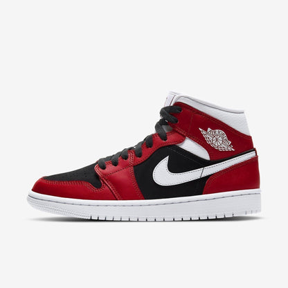 Air Jordan 1 Mid 'Gym Red' (2020) (Womens) [BQ6472-601] Athletic Basketball Sports Sneakers in Gym Red / White - Black for Unisex Adult Female Ladies Girls WMNS - AVBL MRKT (2)