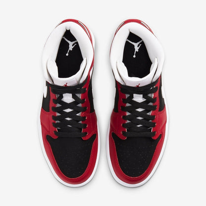 Air Jordan 1 Mid 'Gym Red' (2020) (Womens) [BQ6472-601] Athletic Basketball Sports Sneakers in Gym Red / White - Black for Unisex Adult Female Ladies Girls WMNS - AVBL MRKT (5)