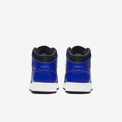 Air Jordan 1 Mid 'Royal' (2021) (GS) [554725-077] Athletic Basketball Sports Sneakers in Black / Hyper Royal - White for Unisex Youth Kids Junior Boys Girls - AVBL MRKT (6)