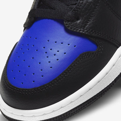 Air Jordan 1 Mid 'Royal' (2021) (GS) [554725-077] Athletic Basketball Sports Sneakers in Black / Hyper Royal - White for Unisex Youth Kids Junior Boys Girls - AVBL MRKT (7)