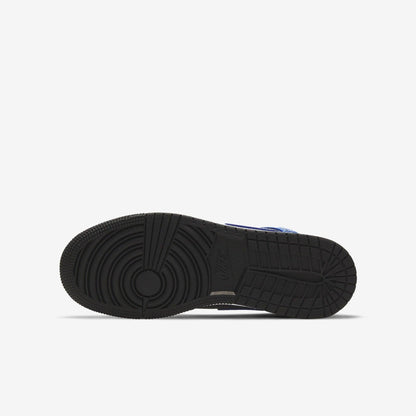 Air Jordan 1 Mid 'Royal' (2021) (GS) [554725-077] Athletic Basketball Sports Sneakers in Black / Hyper Royal - White for Unisex Youth Kids Junior Boys Girls - AVBL MRKT (9)