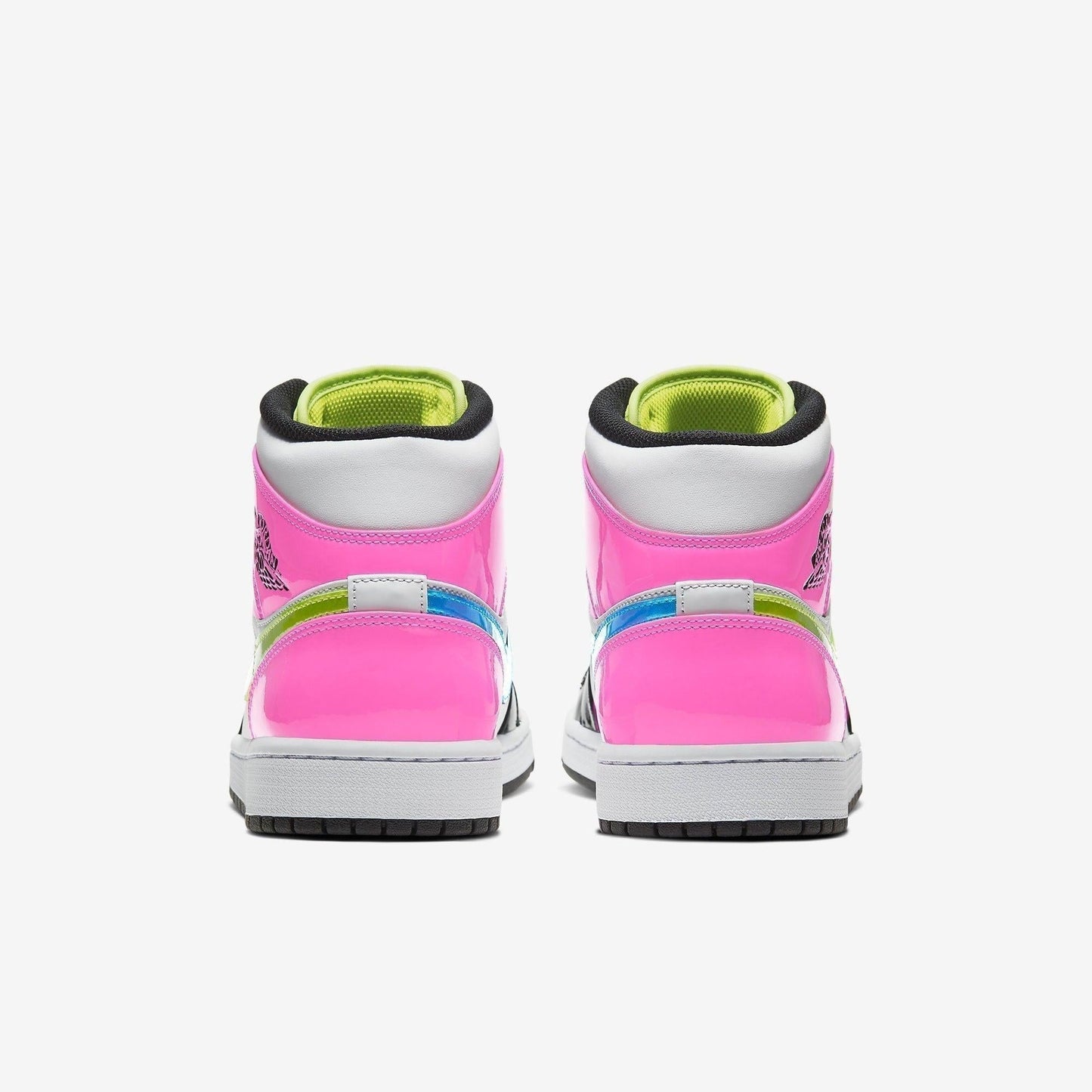 Air Jordan 1 Mid SE 'Cyber / Fuchsia' (2020) [CZ9834-100] Athletic Basketball Sports Sneakers in White / Cyber - Active Fuchsia - Black for Unisex Adult Mens - AVBL MRKT (6)