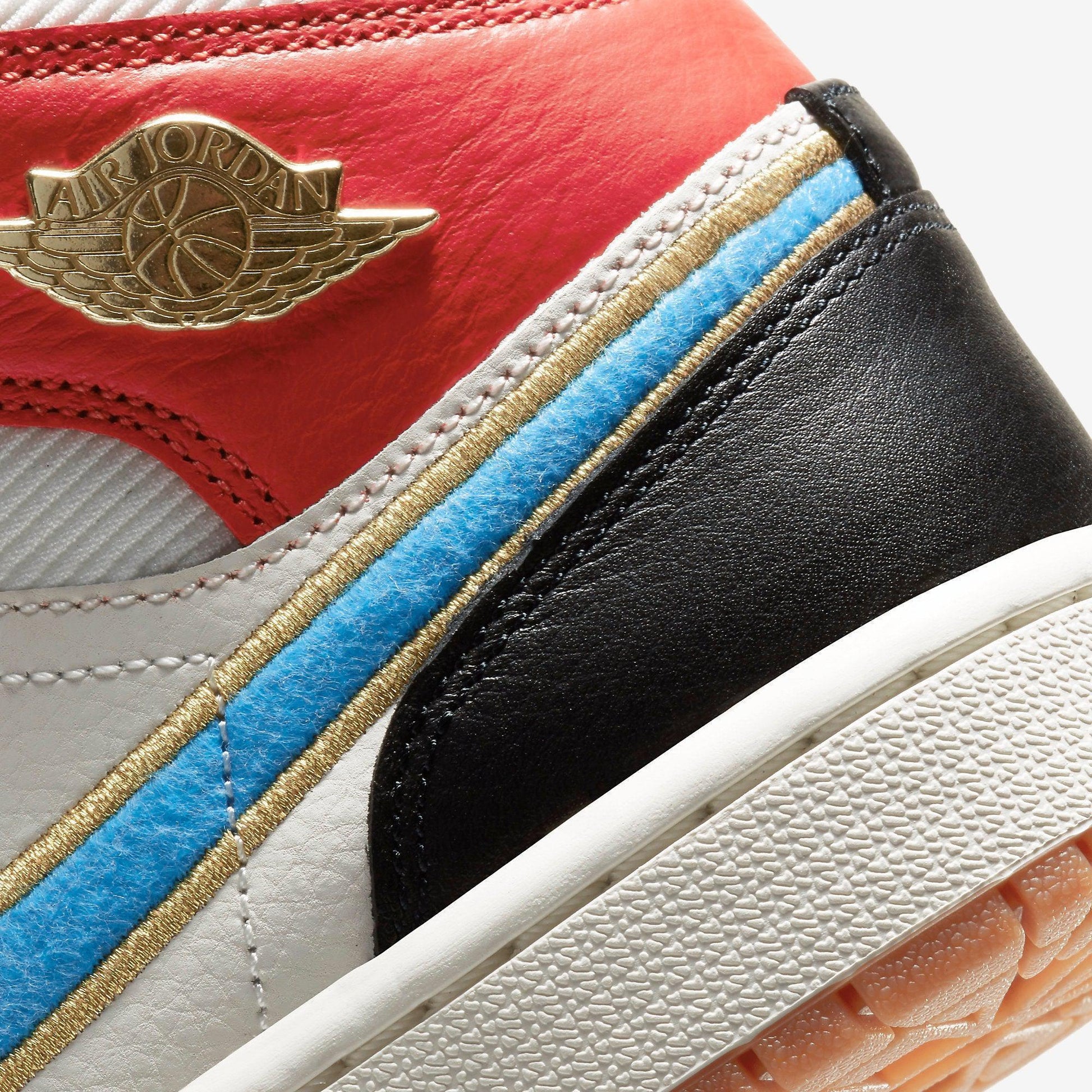 Air Jordan 1 Mid SE 'Let(Her)Man / Homecoming' (2020) (Womens) [DC1426-100] Athletic Basketball Sports Sneakers in Sail / Light Photo Blue - Chile Red for Unisex Adult Female Ladies Girls WMNS - AVBL MRKT (8)