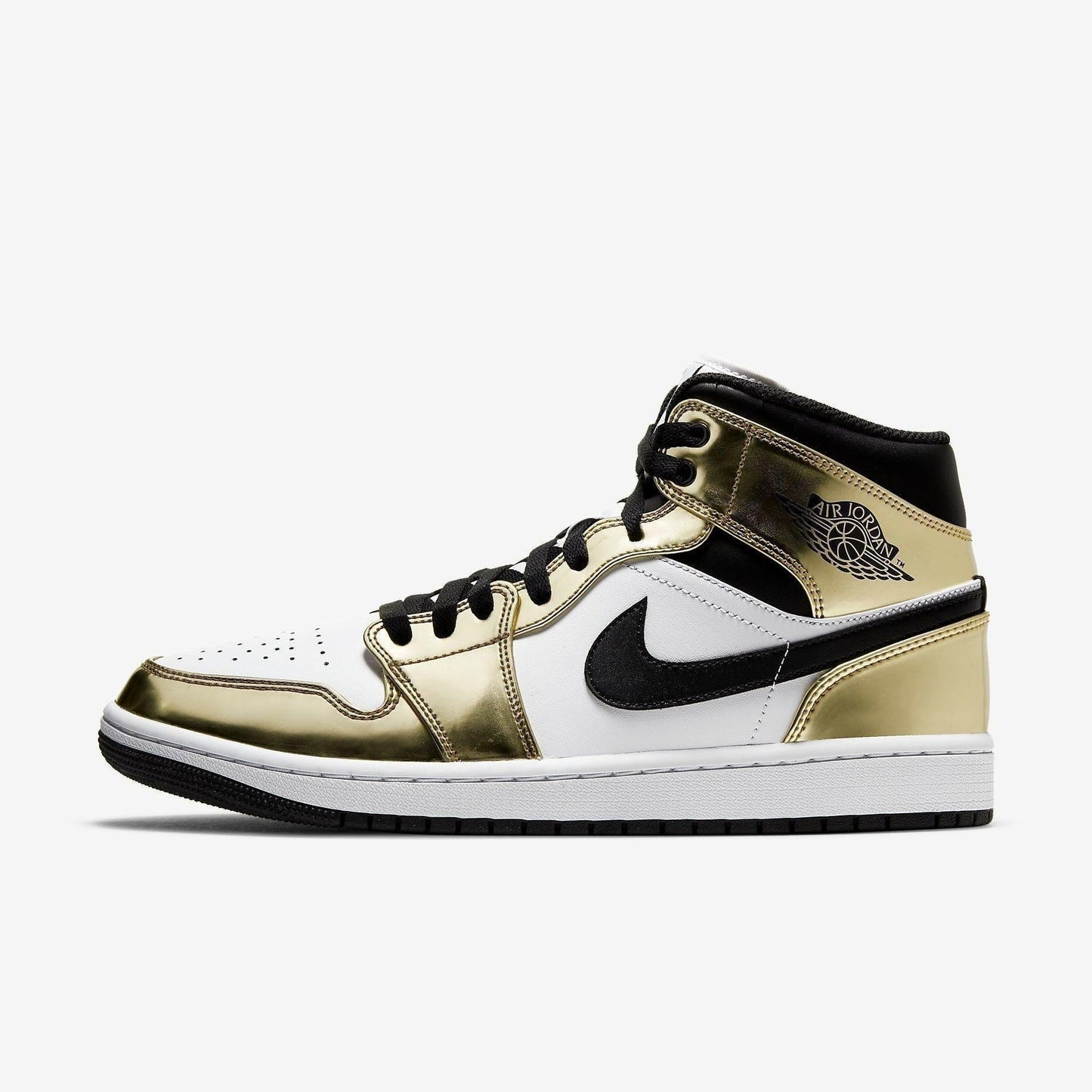 Air Jordan 1 Mid SE 'Metallic Gold' (2020) [DC1419-700] Athletic Basketball Sports Sneakers in Metallic Gold / Black - White for Unisex Adult Mens - AVBL MRKT (2)