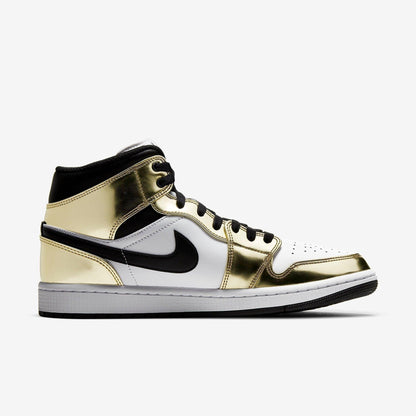 Air Jordan 1 Mid SE 'Metallic Gold' (2020) [DC1419-700] Athletic Basketball Sports Sneakers in Metallic Gold / Black - White for Unisex Adult Mens - AVBL MRKT (4)