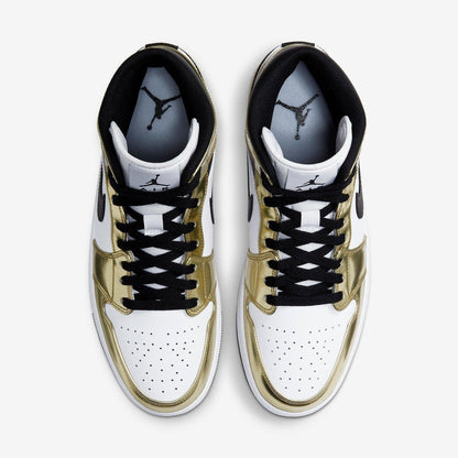 Air Jordan 1 Mid SE 'Metallic Gold' (2020) [DC1419-700] Athletic Basketball Sports Sneakers in Metallic Gold / Black - White for Unisex Adult Mens - AVBL MRKT (5)