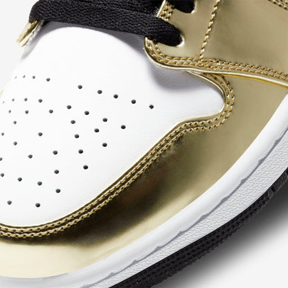 Air Jordan 1 Mid SE 'Metallic Gold' (2020) [DC1419-700] Athletic Basketball Sports Sneakers in Metallic Gold / Black - White for Unisex Adult Mens - AVBL MRKT (7)