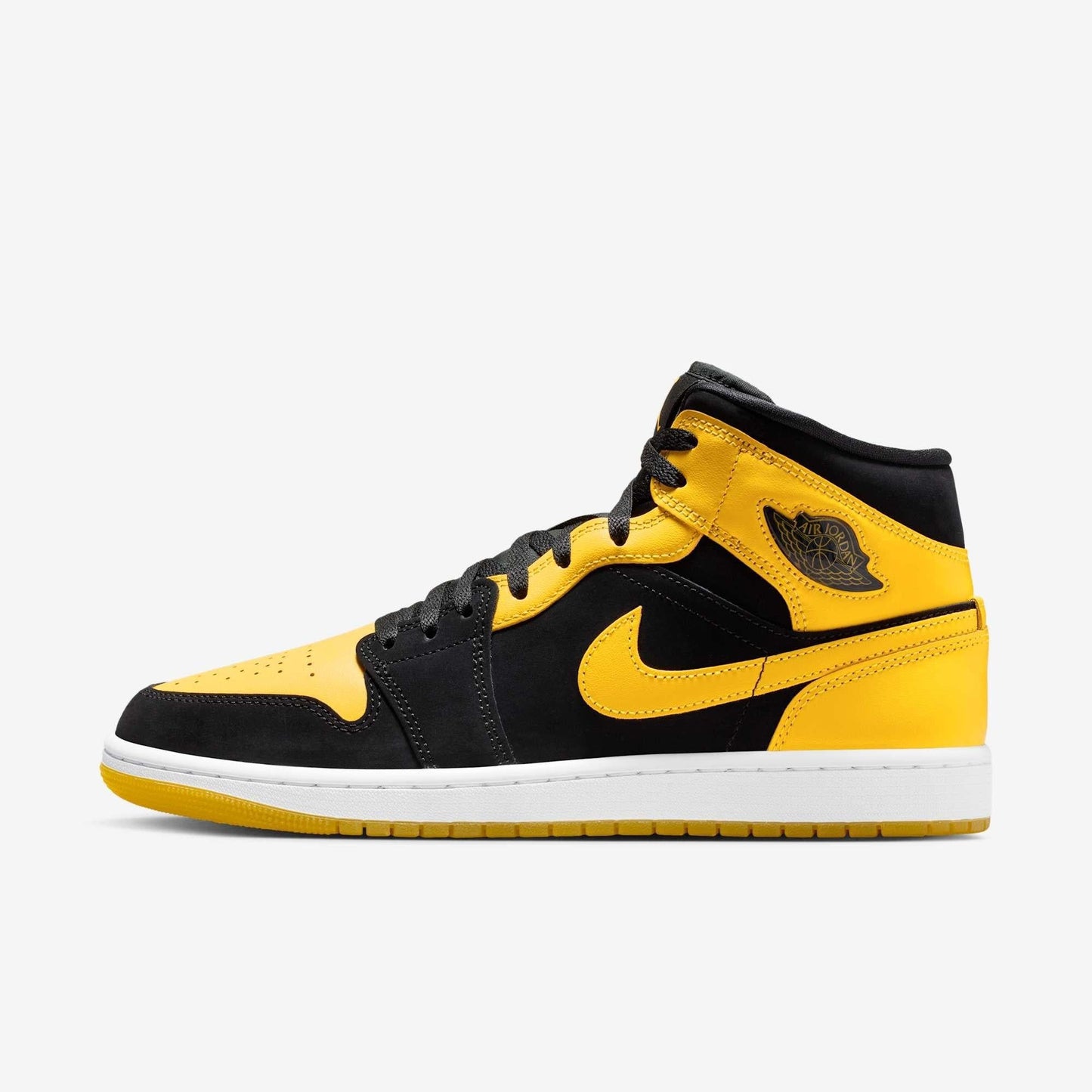 Air Jordan 1 Mid SE 'New Love / Varsity Maize' (2025) [HJ6654-071] Athletic Basketball Sports Sneakers in Black / Varsity Maize - White for Unisex Adult Mens - AVBL MRKT (2)