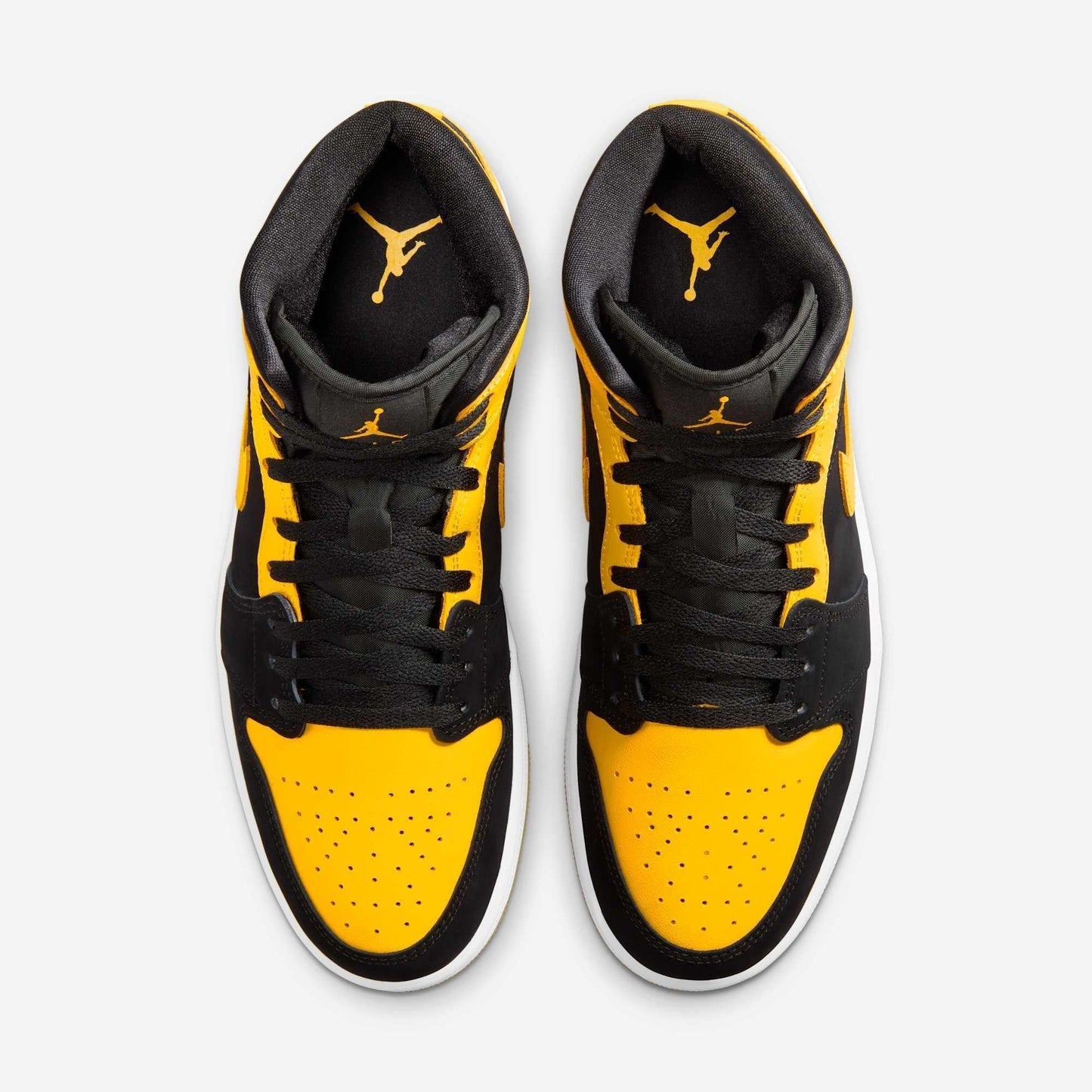 Air Jordan 1 Mid SE 'New Love / Varsity Maize' (2025) [HJ6654-071] Athletic Basketball Sports Sneakers in Black / Varsity Maize - White for Unisex Adult Mens - AVBL MRKT (5)