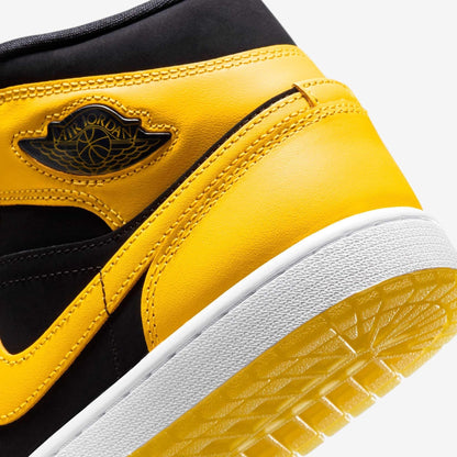 Air Jordan 1 Mid SE 'New Love / Varsity Maize' (2025) [HJ6654-071] Athletic Basketball Sports Sneakers in Black / Varsity Maize - White for Unisex Adult Mens - AVBL MRKT (8)