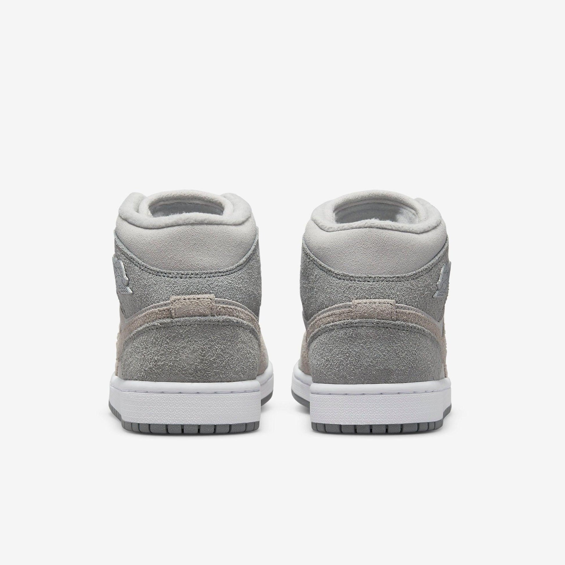 Air Jordan 1 Mid SE 'Particle Grey' (2022) (Womens) [DO7139-002] Athletic Basketball Sports Sneakers in Particle Grey / College Grey for Unisex Adult Female Ladies Girls WMNS - AVBL MRKT (6)