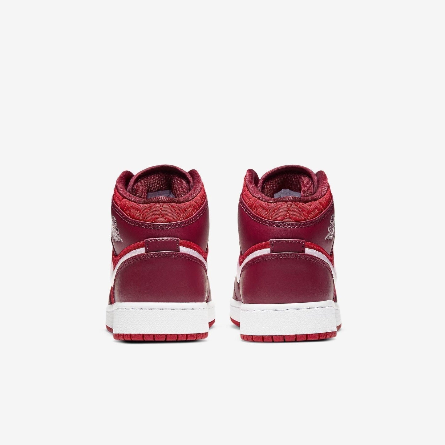 Air Jordan 1 Mid SE 'Red Quilt / Valentine's Day' (2020) (GS) [AV5174-600] Athletic Basketball Sports Sneakers in Gym Red / Pink Foam for Unisex Youth Kids Junior Boys Girls - AVBL MRKT (5)
