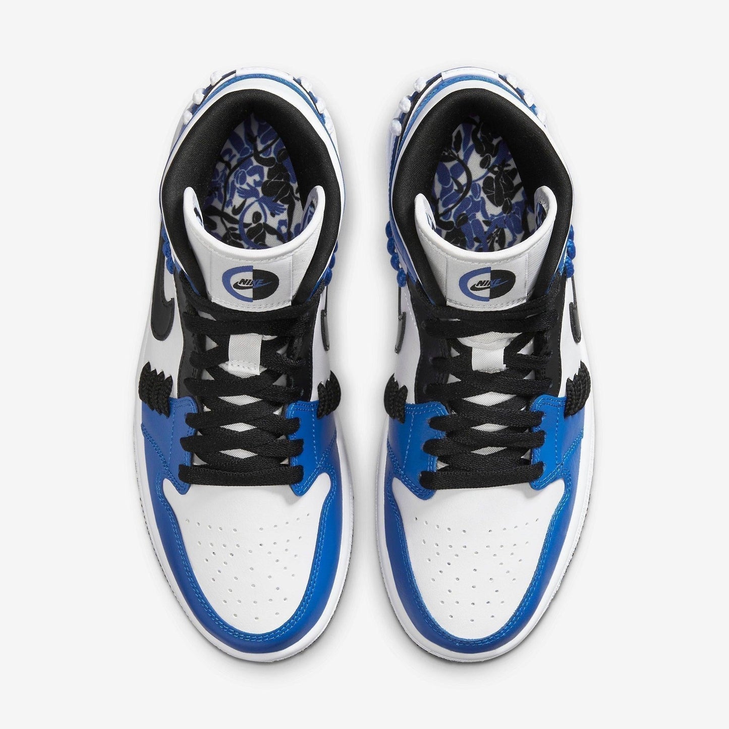 Air Jordan 1 Mid SE 'Sisterhood' (2020) (Womens) [CV0152-401] Athletic Basketball Sports Sneakers in Game Royal / Black - White for Unisex Adult Female Ladies Girls WMNS - AVBL MRKT (5)
