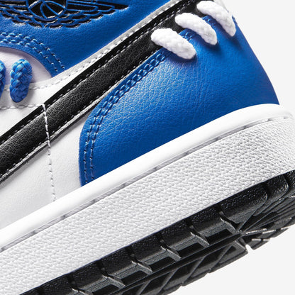 Air Jordan 1 Mid SE 'Sisterhood' (2020) (Womens) [CV0152-401] Athletic Basketball Sports Sneakers in Game Royal / Black - White for Unisex Adult Female Ladies Girls WMNS - AVBL MRKT (8)