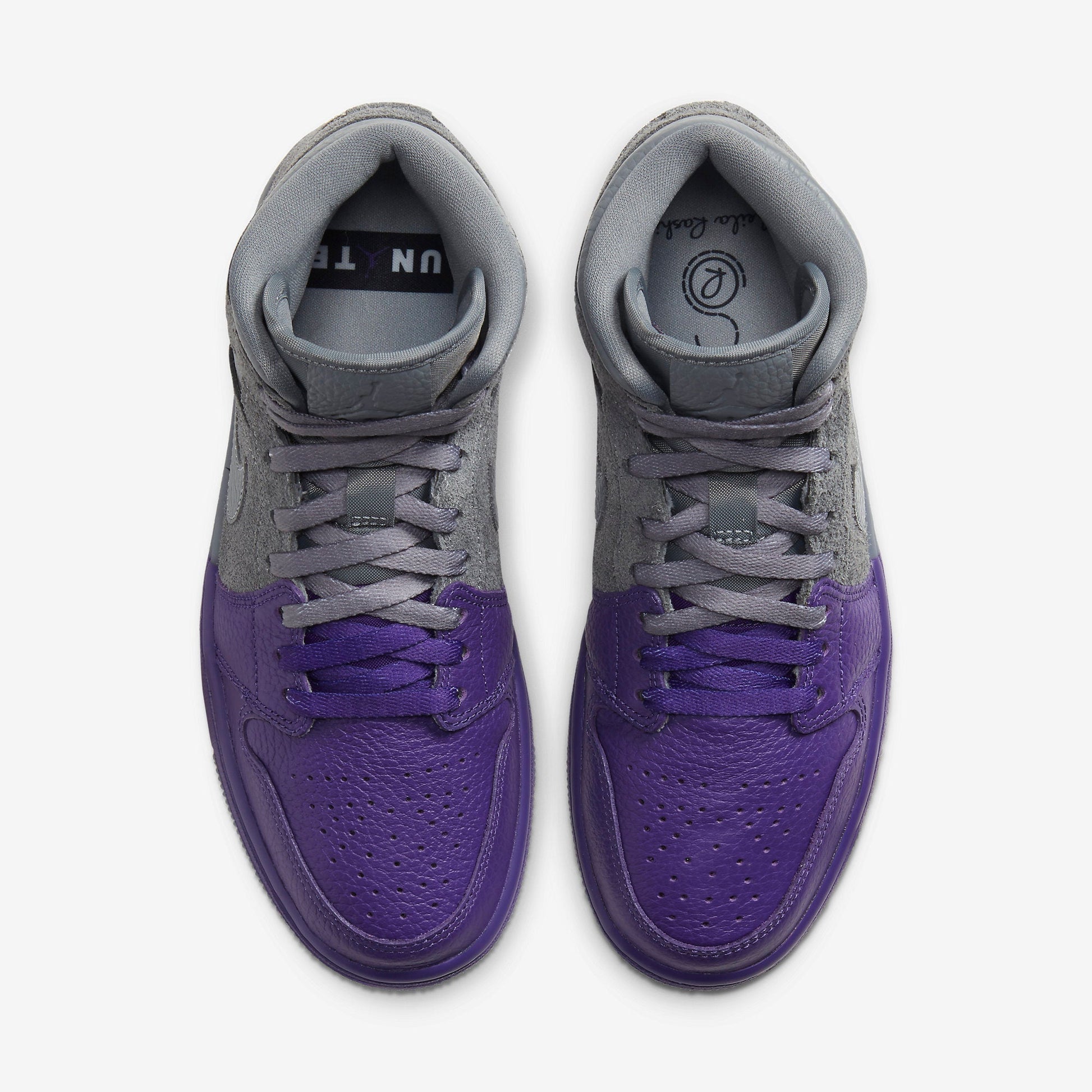 Air Jordan 1 Mid SE UC x Sheila Rashid 'Unite' (2020) (Womens) [CW5897-005] Athletic Basketball Sports Sneakers in Cool Grey / Cool Grey for Unisex Adult Female Ladies Girls WMNS - AVBL MRKT (5)