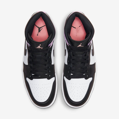 Air Jordan 1 Mid SE 'Zen Master' (2022) [DM1200-001] Athletic Basketball Sports Sneakers in Black / Bleached Coral - White for Unisex Adult Mens - AVBL MRKT (5)