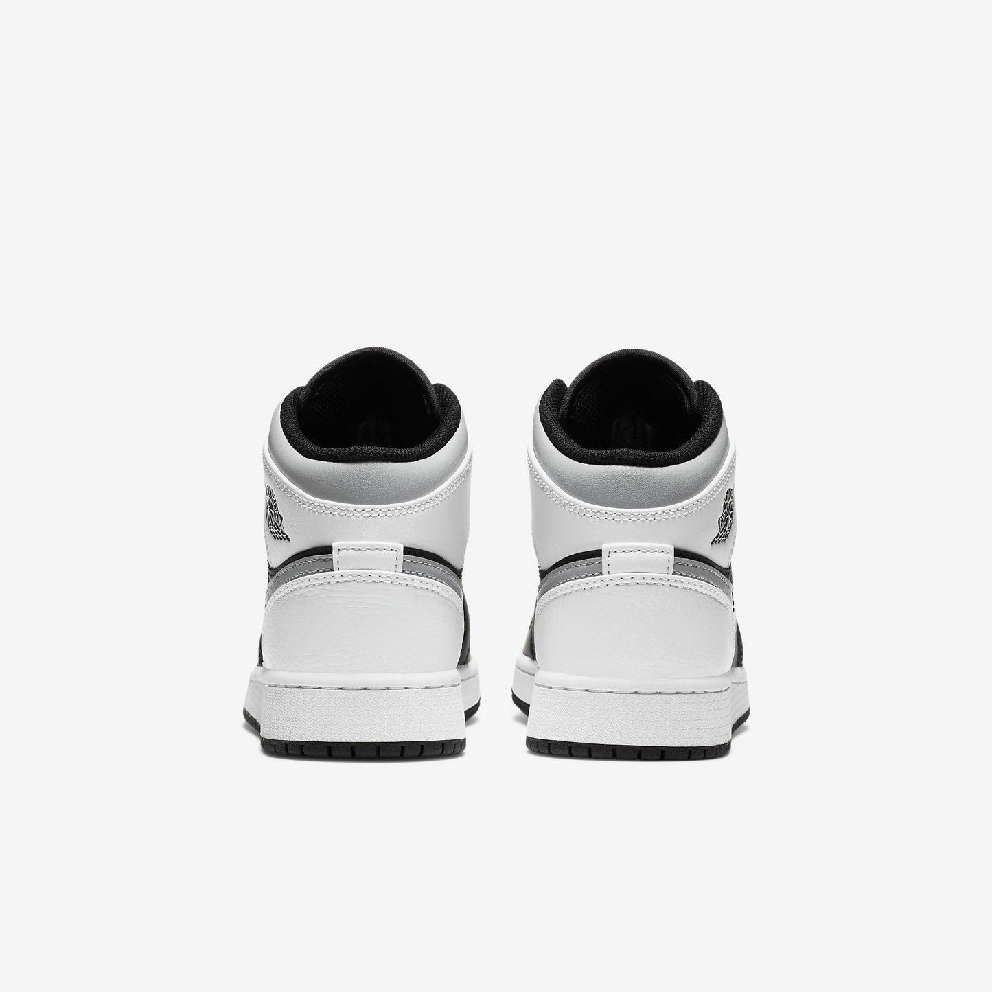 Air Jordan 1 Mid 'Shadow' (2020) (GS) [554725-073] Athletic Basketball Sports Sneakers in Black / White - Light Smoke Grey for Unisex Youth Kids Junior Boys Girls - AVBL MRKT (5)