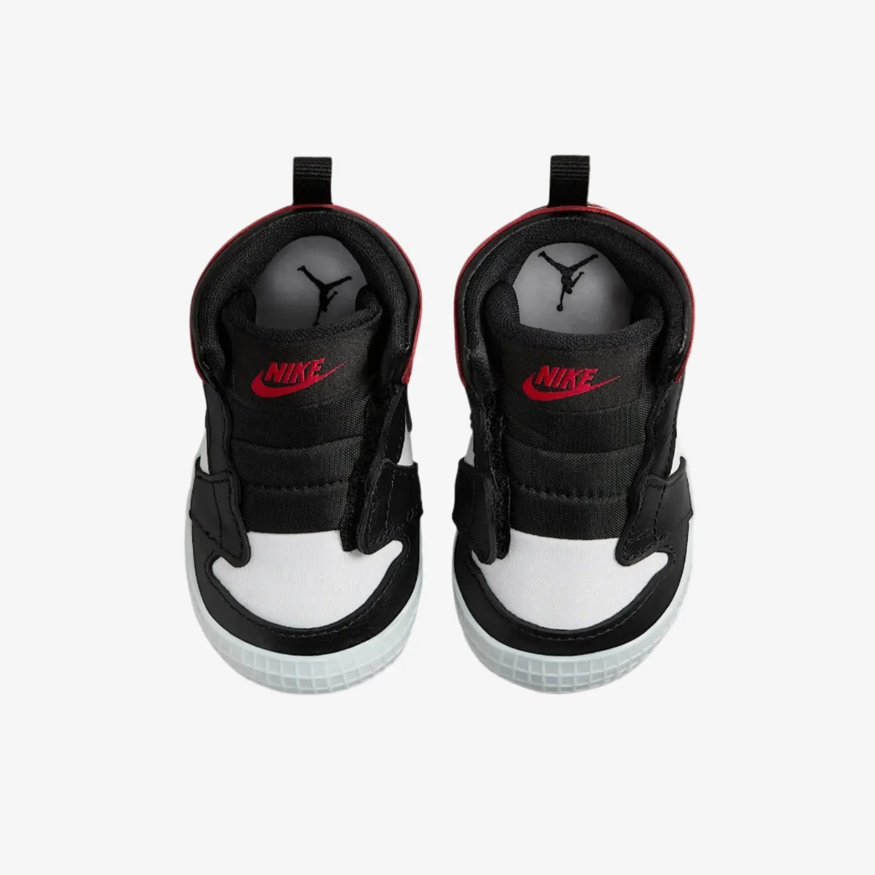Air Jordan 1 'Reimagined Black Toe' (2025) (Crib Bootie) [HJ9289-061] Athletic Basketball Sports Sneakers in White / Varsity Red - Black for Unisex Baby Infant Newborn Toddler - AVBL MRKT (5)