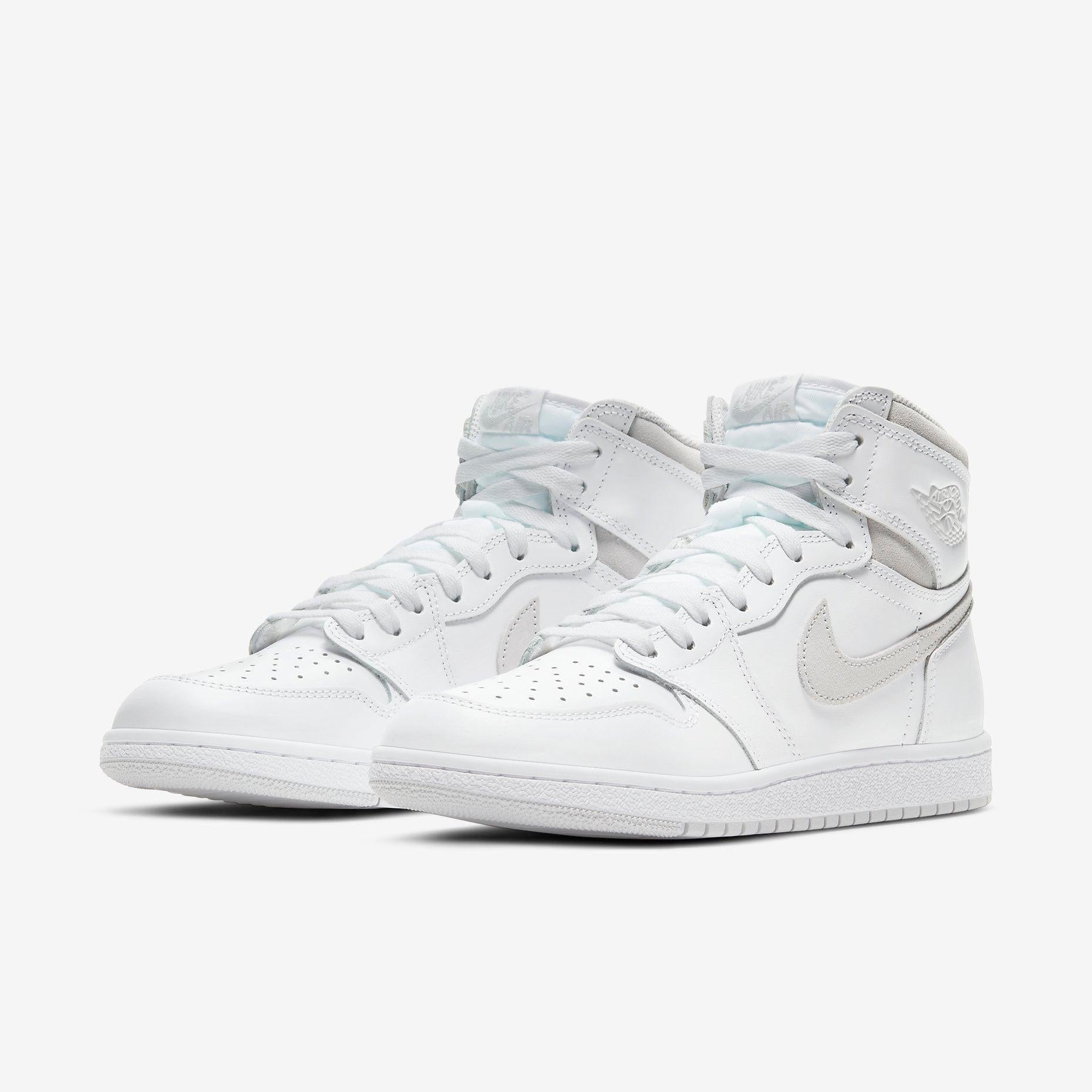 Air Jordan 1 Retro High OG '85 'Neutral Grey' (2021) [BQ4422-100] Athletic Basketball Sports Sneakers in White / Neutral Grey for Unisex Adult Mens - AVBL MRKT (1)